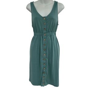 Teal Sleeveless Button-Down Summer Dress size Medium